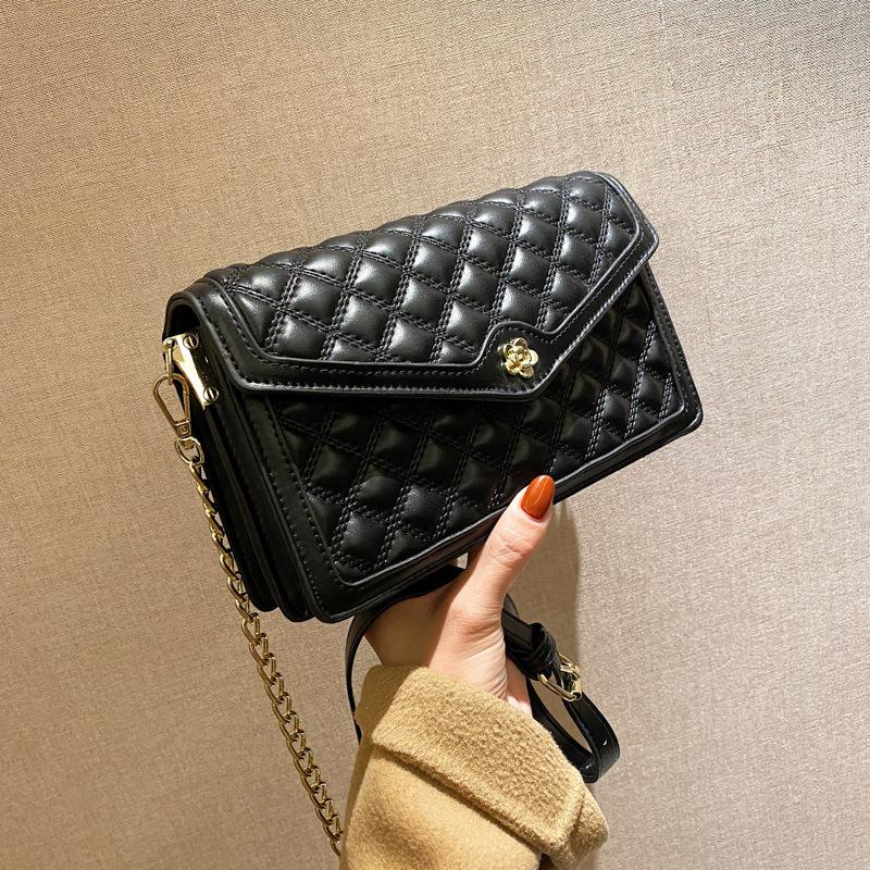 New 2021 Fashion Women Rhombic Pattern Leather Clutch Chain Bag Ladies Travel Crossbody Bags Shoulder Messenger Bag, Black
New 2021 Fashion Women Rhombic Pattern Leather Clutch Chain Bag Ladies Travel Crossbody Bags Shoulder Messenger Bag, Black