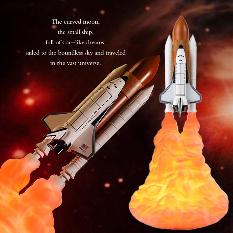 Night Lights EeeToo 3D Print Rocket Lamp LED Light USB Chargeable Space Shuttle For Lover Table Bedroom Home Decoration
Night Lights EeeToo 3D Print Rocket Lamp LED Light USB Chargeable Space Shuttle For Lover Table Bedroom Home Decoration