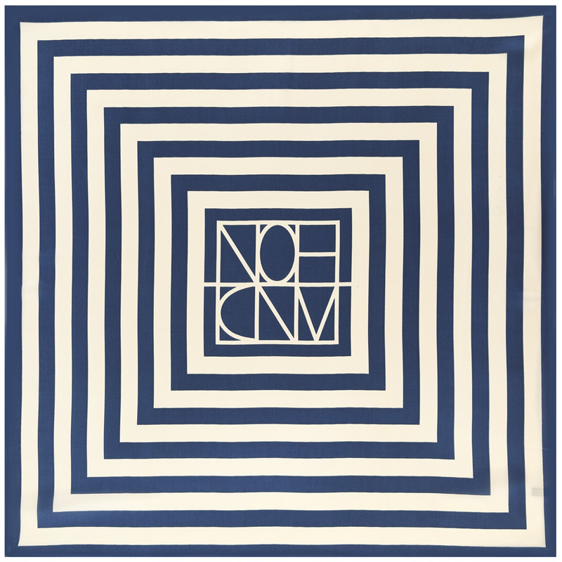 70cm New Square Scarf Silk Letter Geometric Printing Satin Ladies Decoration Headscarf Handkerchief