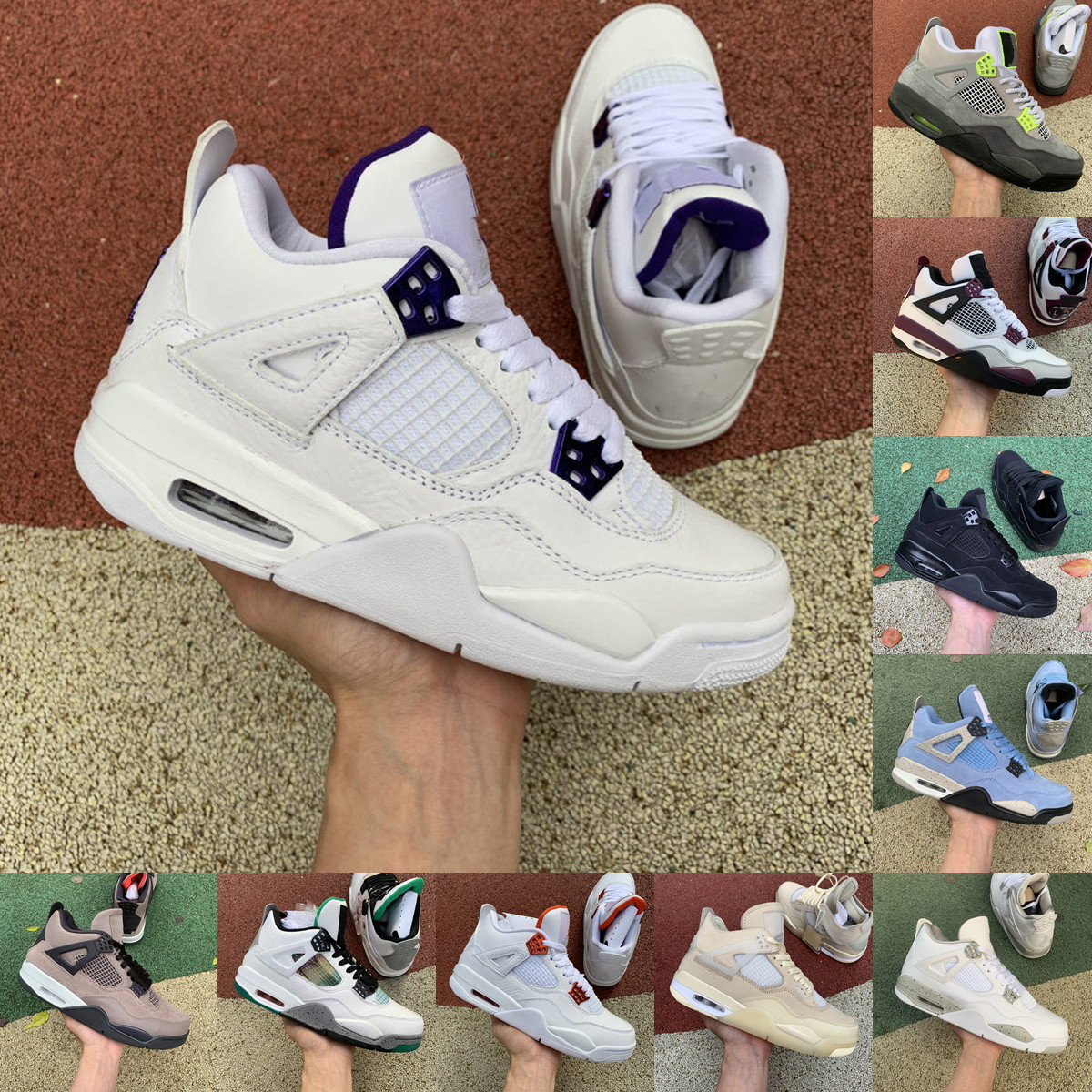 High quality 4 4s men women basketball shoes University Blue Fire Red White Sail sneakers Metallic Purple Black Cat TAUPE HAZE Cactus Jack d
High quality 4 4s men women basketball shoes University Blue Fire Red White Sail sneakers Metallic Purple Black Cat TAUPE HAZE Cactus Jack d