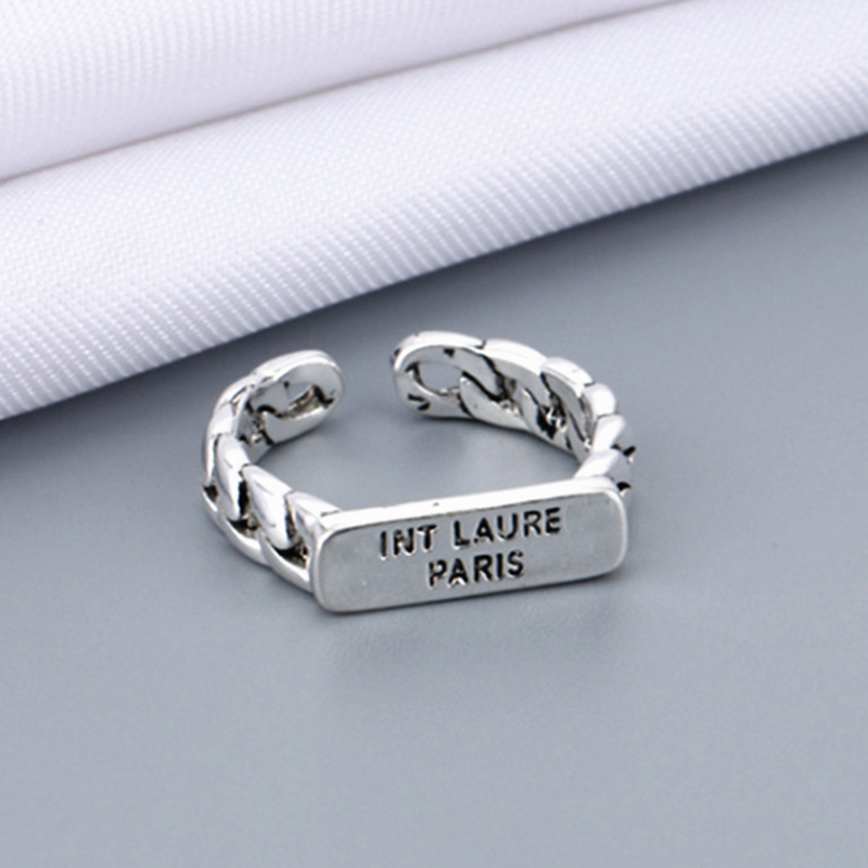 Women Girl Letter Open Ring High Quality Letter Ring with Stamp Fashion Jewelry Accessories Wholesale Price, Silver
Women Girl Letter Open Ring High Quality Letter Ring with Stamp Fashion Jewelry Accessories Wholesale Price, Silver