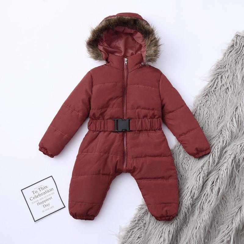 Jumpsuits Winter Clothes Infant Baby Snowsuit Boy Girl Romper Jacket Hooded Jumpsuit Warm Thick Coat Outfit Kids Outerwear Clothing