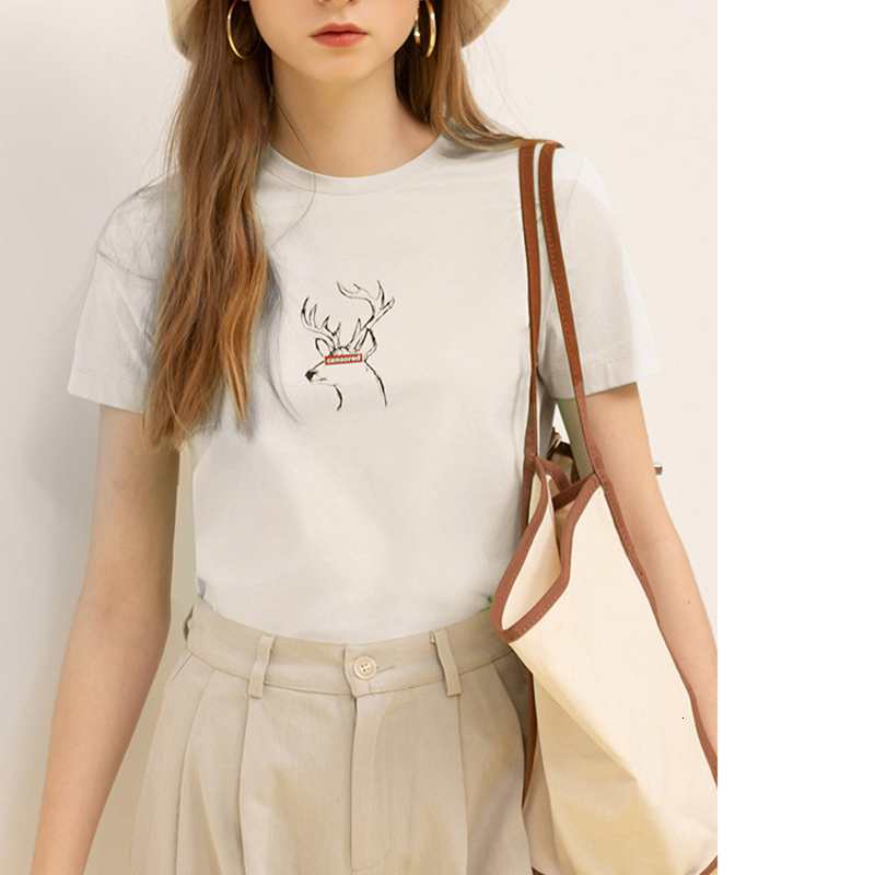 2021 t Shirt Plus Size Summer Women' New Cotton Printed Fawn Pattern Short Sleeve Loose Round Neck Fashion T-shirt Women Wxfc, White
2021 t Shirt Plus Size Summer Women' New Cotton Printed Fawn Pattern Short Sleeve Loose Round Neck Fashion T-shirt Women Wxfc, White