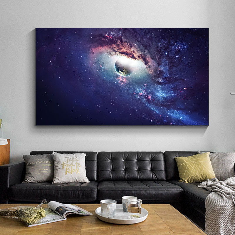 Solar System Pictures Nebula Space Universe Posters and Prints Science Canvas Painting Wall Art for Living Room Decor Cuadros