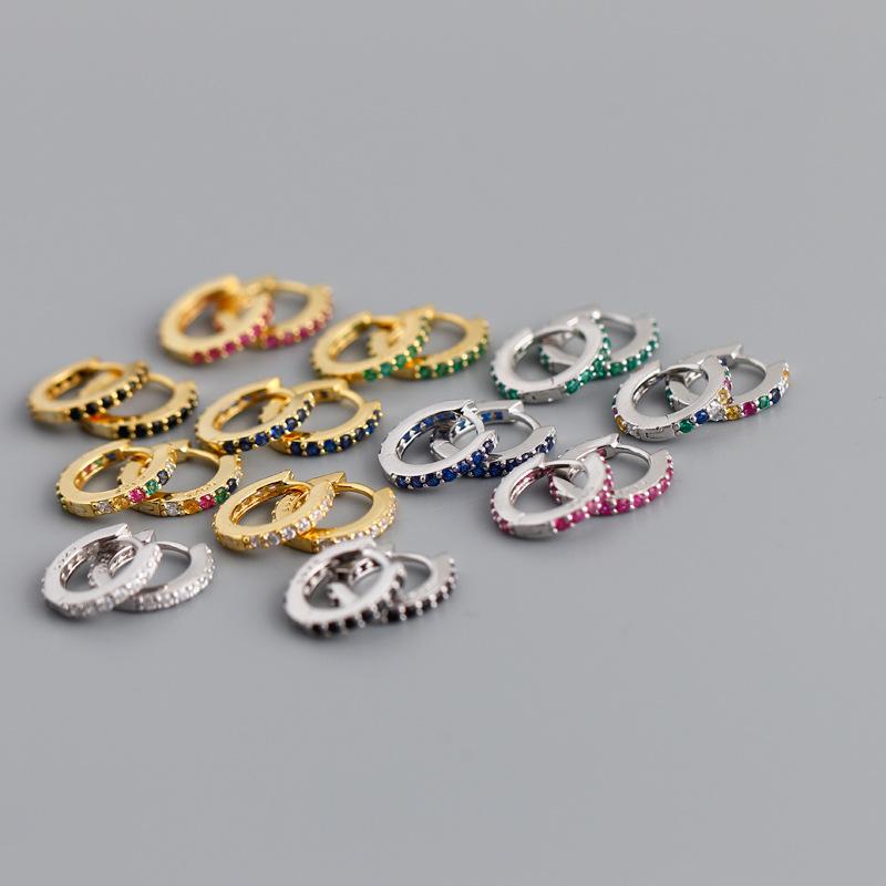 Hoop & Huggie Colorful Zircon Round Earrings For Women 925 Sterling Silver Geometric Small Circle Girls Jewelry Gift
Hoop & Huggie Colorful Zircon Round Earrings For Women 925 Sterling Silver Geometric Small Circle Girls Jewelry Gift