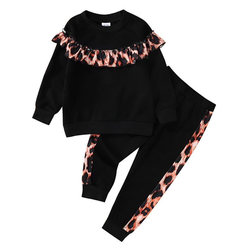 Clothing Sets Autumn Spring Baby Girls Outfits Long Sleeve Leopard Sweatshirt Set Casual Pullover Sweatpants Kids Clothes 1-6T Cloth
Clothing Sets Autumn Spring Baby Girls Outfits Long Sleeve Leopard Sweatshirt Set Casual Pullover Sweatpants Kids Clothes 1-6T Cloth