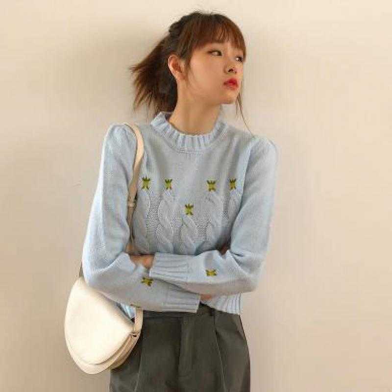 Yedinas Winter Sweater Women Long Sleeve Knitted s And Pullovers Korean Style Pink Knit Jumpers 210527