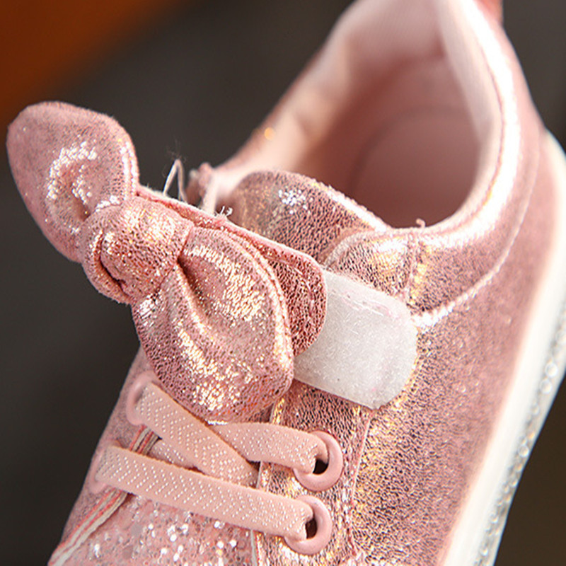 Toddler Children Baby Boys Casual Sequins Bowknot Crystal Run Sport Sneakers Shoes For Girls C260130