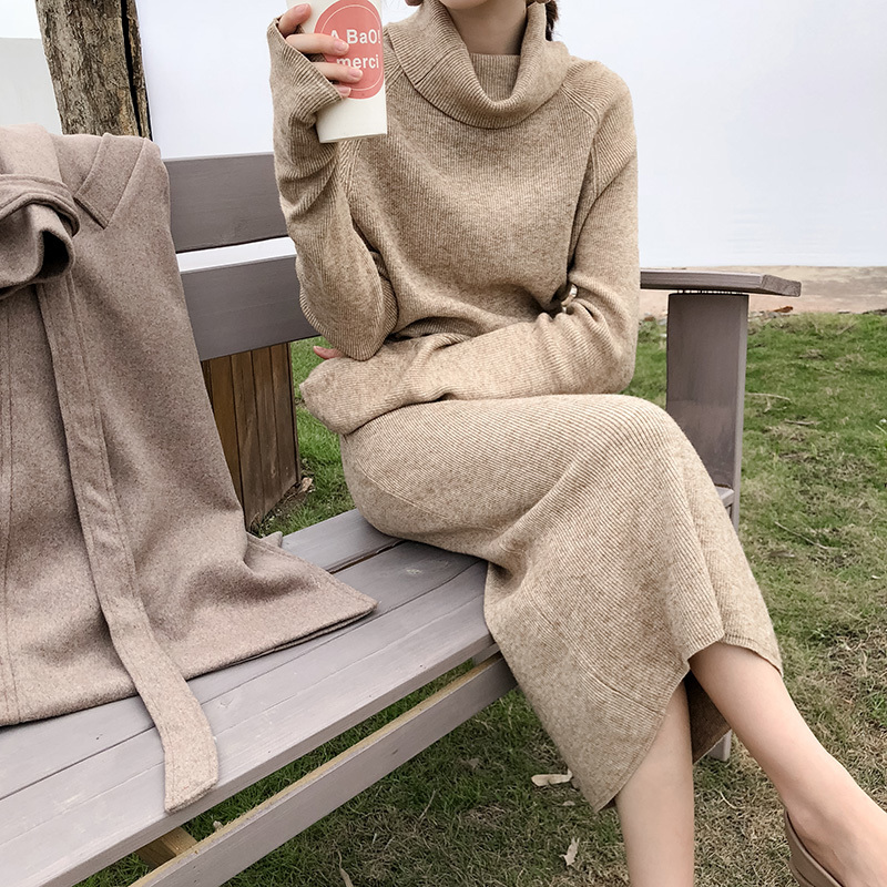 New Women's Knitted Autumn and Mid-winter Waist Length Tie Slimming Belt Long Sleeve Sweater Dress Tced
New Women's Knitted Autumn and Mid-winter Waist Length Tie Slimming Belt Long Sleeve Sweater Dress Tced