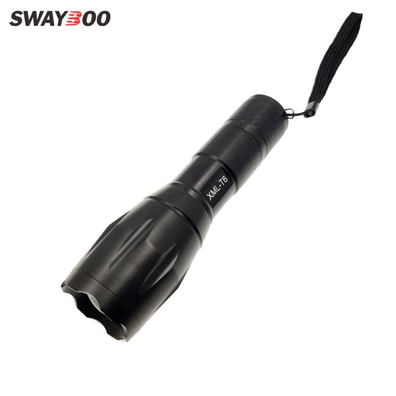 

Swayboo T6 Led Ultra Bright torch 5 switch Modes Zoomable focusing Bike Light 18650 Battery/ for Camping