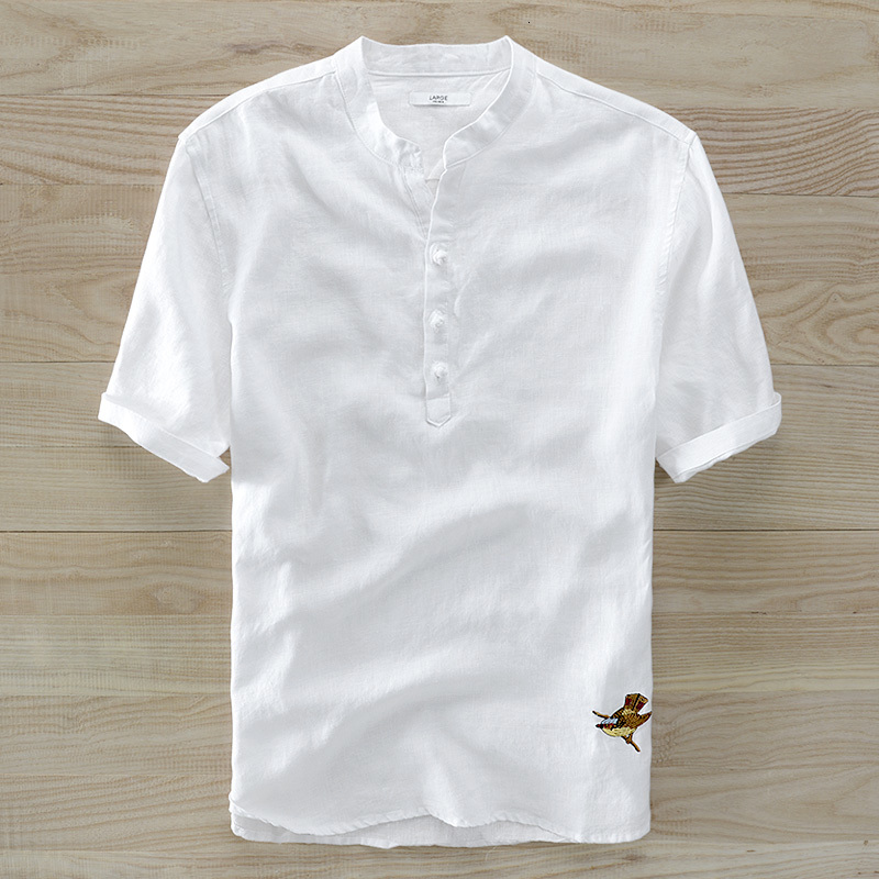 2021 New Chinese Style Summer Men's Linen Loose Casual White Shirt Button Embroidered Flax Shirts Men Camisa Social Masculina Zdev, Sky blue
2021 New Chinese Style Summer Men's Linen Loose Casual White Shirt Button Embroidered Flax Shirts Men Camisa Social Masculina Zdev, Sky blue