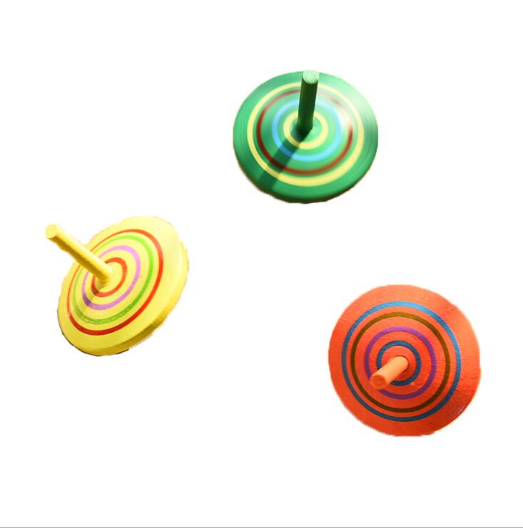 Wooden small spinning top Desktop wooden toy gift Toys Gifts Novelty Gag Toys Spinning kids toys259b