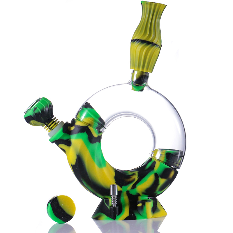 Silicone water pipe detachable Round shape bong Hookah Nector collecter kit metal tips and wax container,dabber tool
Silicone water pipe detachable Round shape bong Hookah Nector collecter kit metal tips and wax container,dabber tool