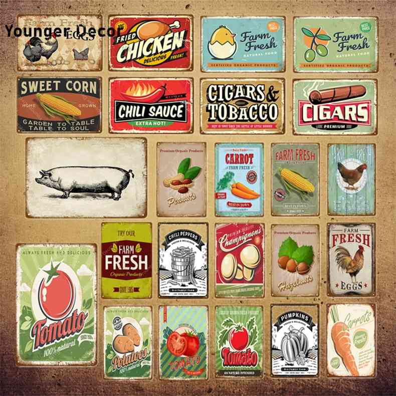 Farm Fresh Eggs Metal Poster Sweet Corn Tobacco Tomato Potato Wall Decor Chicken Art Painting Plaque Vintage Tin Signs YI-0431
Farm Fresh Eggs Metal Poster Sweet Corn Tobacco Tomato Potato Wall Decor Chicken Art Painting Plaque Vintage Tin Signs YI-0431