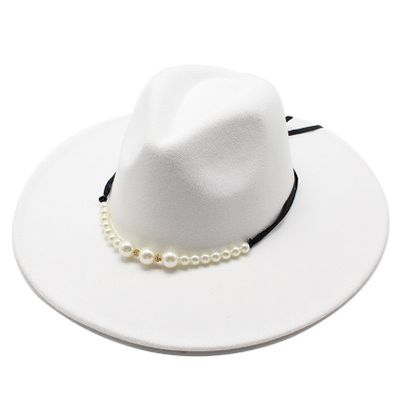 2021 New Felted Big 9.5cm with Band Pearl Elegant Fedora Wide Brim Solid Color Autumn Formal Women Winter Hats X98y, Beige
2021 New Felted Big 9.5cm with Band Pearl Elegant Fedora Wide Brim Solid Color Autumn Formal Women Winter Hats X98y, Beige