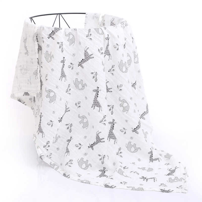 120X110cm Baby Blankets born Swaddle Wrap Cotton Infant Muslin Diaper Cloth Blanket Towel 210908