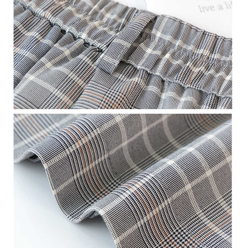 S-3XL Sashes Booty Shorts High Waist Summer Vintage Plaid Wide Leg Suits Short Women Elegant All Match Straight Belt Girl 210714