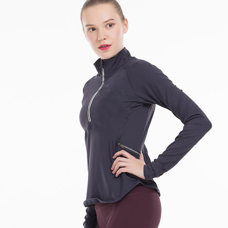 Women sport Jackets Top Stretch fabrics zipper jacket 201112