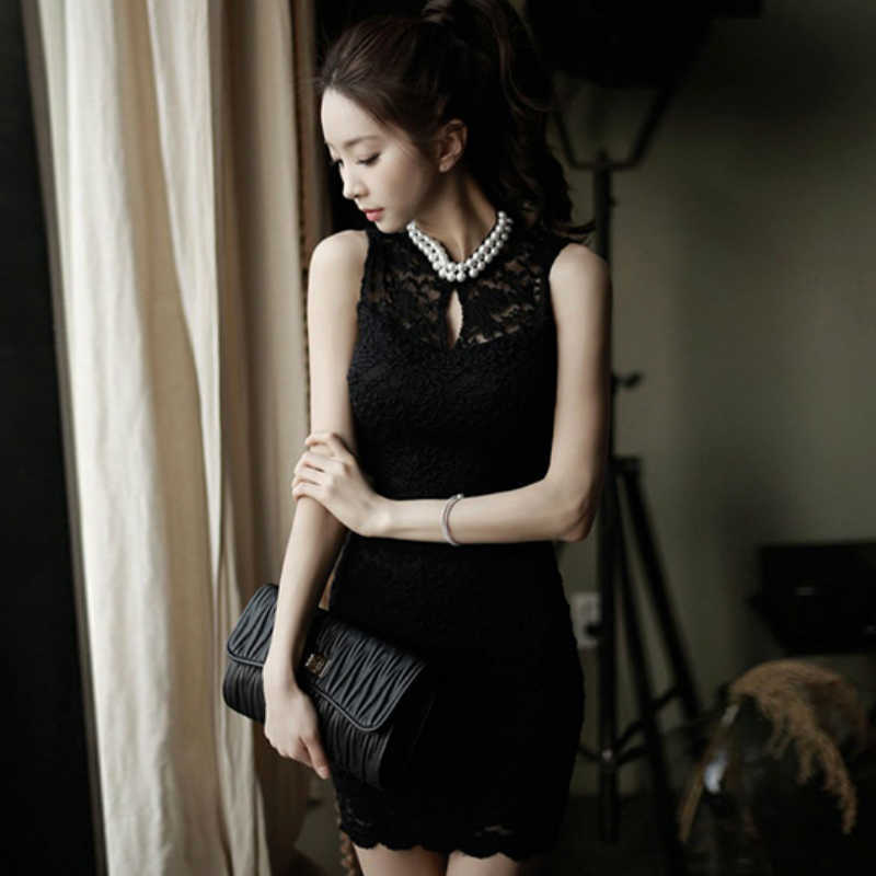 Fashion Women Dress Sexy Hollow Out Lace Dress Women Beading Sleeveless White Summer Dress Vestidos De Verano Dresses C829 210602