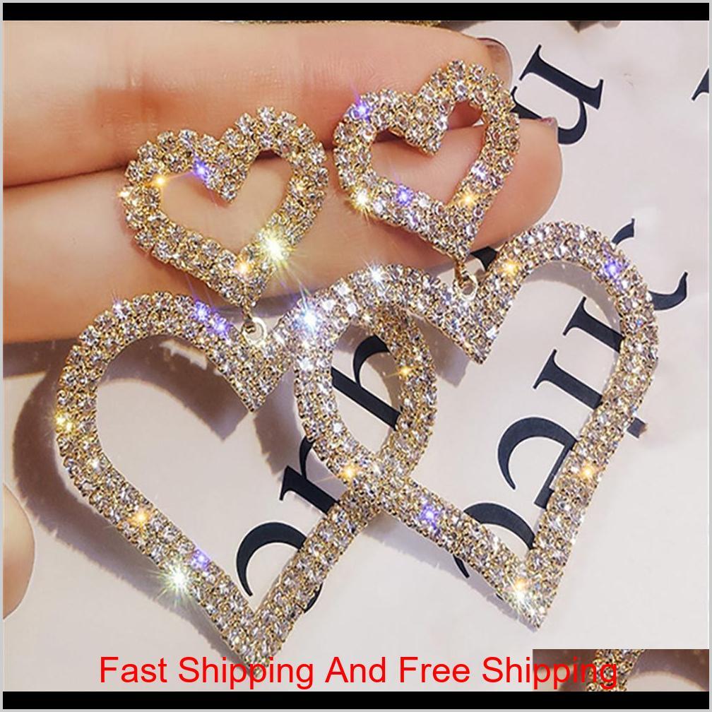 Special Price Fashion Exaggerated Crystal Double Heart Earrings Contracted Joker Long Women Drop Earrings Jewelry Gifts Zkfzo Bsqxt, Golden
Special Price Fashion Exaggerated Crystal Double Heart Earrings Contracted Joker Long Women Drop Earrings Jewelry Gifts Zkfzo Bsqxt, Golden