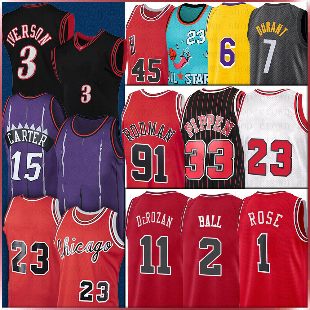 Vince 15 Carter Basketball Jersey Michael 23 MJ 33 Scottie Rodman Pippen 91 Dennis 1997 1998 Retro Lonzo 2 Ball DeMar 11 DeRozan Derrick Allen Rose Iverson Dwyane 3 Wade, Men
Vince 15 Carter Basketball Jersey Michael 23 MJ 33 Scottie Rodman Pippen 91 Dennis 1997 1998 Retro Lonzo 2 Ball DeMar 11 DeRozan Derrick Allen Rose Iverson Dwyane 3 Wade, Men