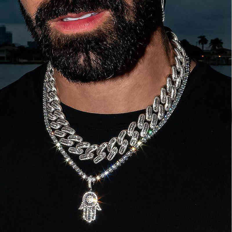 Iced out men jewelry hip hop chains necklace with 14mm wide cuban chain paved gold silver color bling mens jewelry X0509
Iced out men jewelry hip hop chains necklace with 14mm wide cuban chain paved gold silver color bling mens jewelry X0509