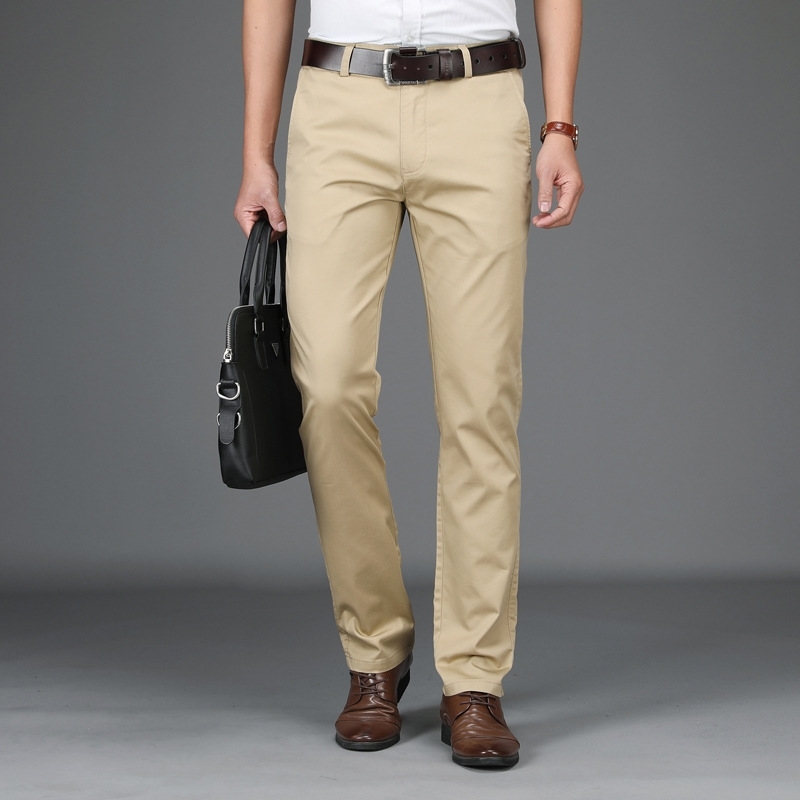 Straight spring and autumn new leisure business fashion medium waist straight tube large men's pants 1801, Khaki
Straight spring and autumn new leisure business fashion medium waist straight tube large men's pants 1801, Khaki