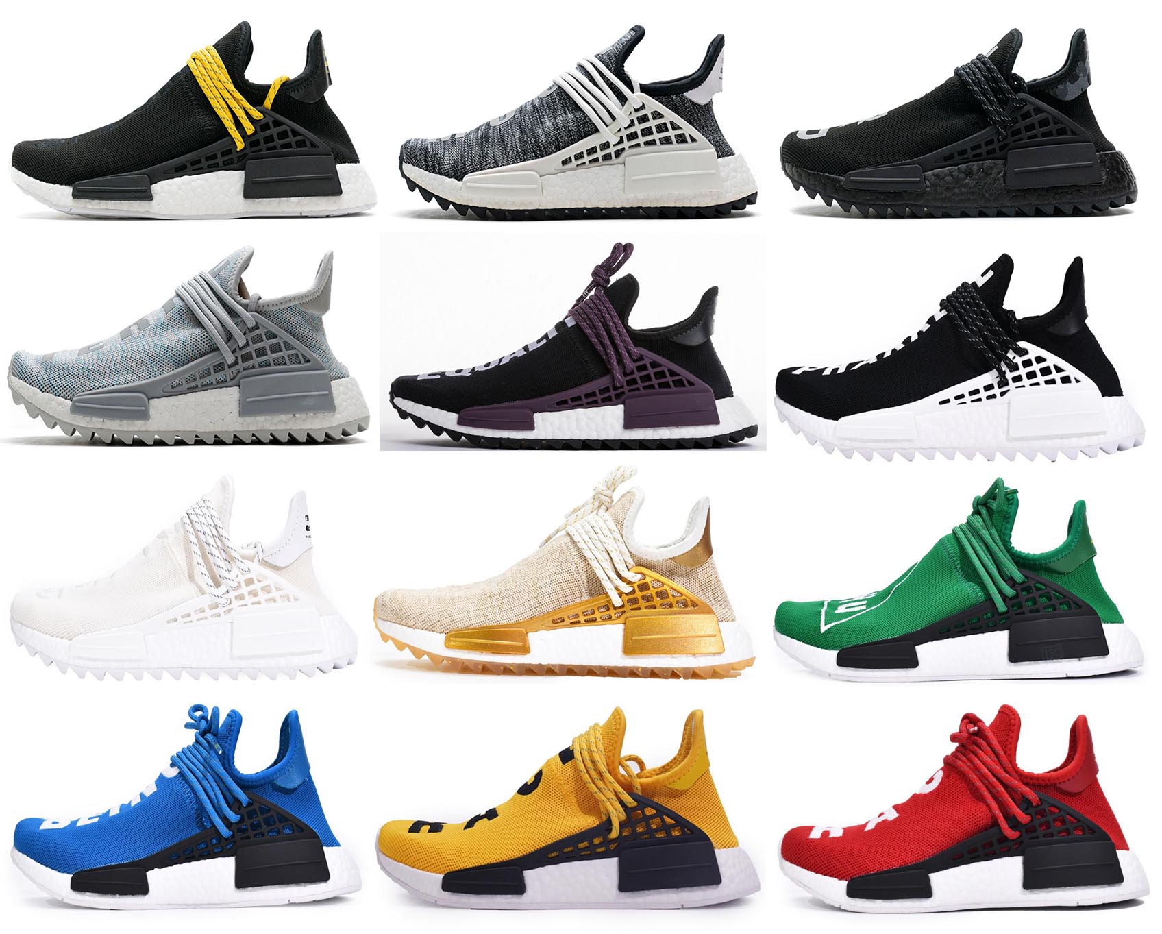 NMD Pharrell Williams Human Race Outdoor Shoes Solar Pack Mother BBC Black Yellow Mens Womens trainers Multi-Color Pale Nude Nerd White Sneakers With Box
NMD Pharrell Williams Human Race Outdoor Shoes Solar Pack Mother BBC Black Yellow Mens Womens trainers Multi-Color Pale Nude Nerd White Sneakers With Box