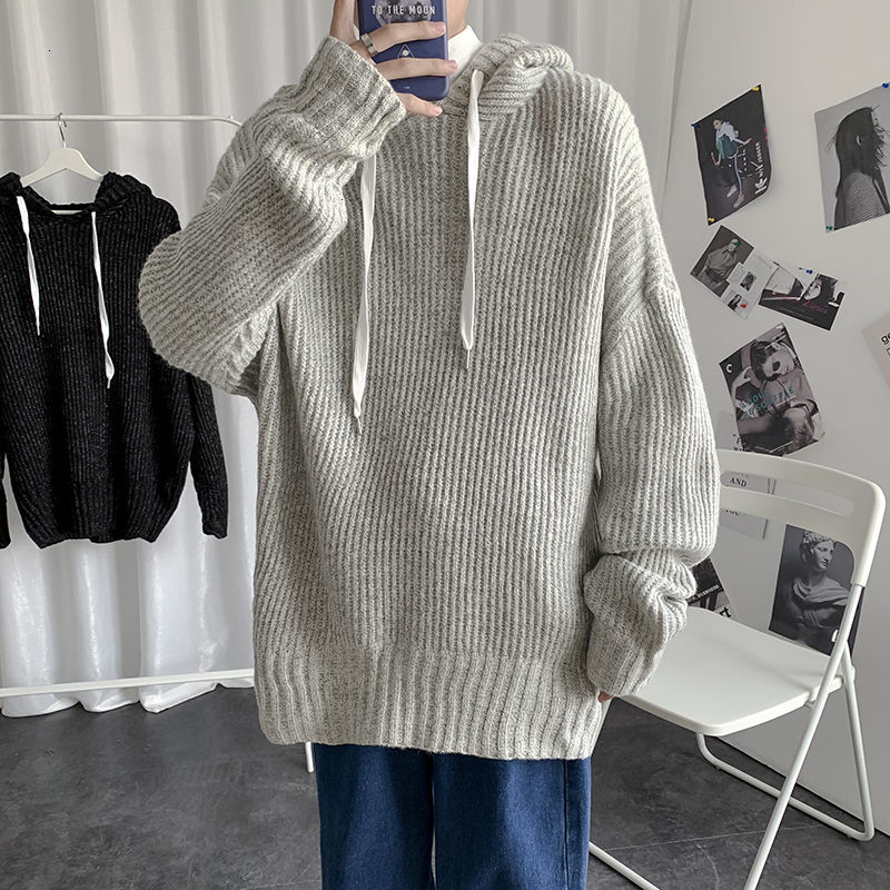 2021 New Winter Hooded Sweater Men's Warm Fashion Casual Knitted Pullover Men Wild Knitting Sweaters Mens Clothes M-2xl Qoj0, Black
2021 New Winter Hooded Sweater Men's Warm Fashion Casual Knitted Pullover Men Wild Knitting Sweaters Mens Clothes M-2xl Qoj0, Black