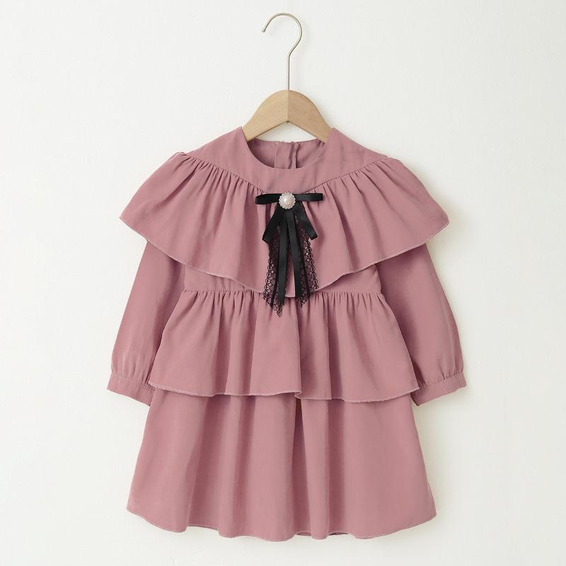 Autumn and winter long sleeve pink female princess dress solid color dress girl bow Korean version solid sweet 1Y-6Y
Autumn and winter long sleeve pink female princess dress solid color dress girl bow Korean version solid sweet 1Y-6Y
