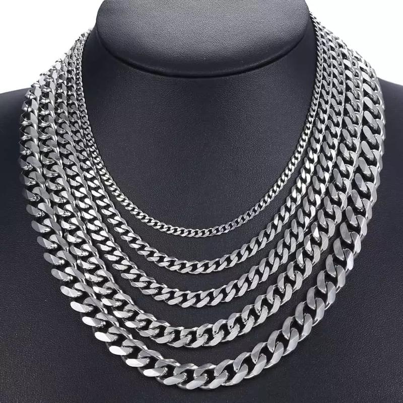 Chains Basic Punk Stainless Steel Necklace For Men Women Curb Cuban Link Chain Chokers Vintage Black Gold Tone Solid Metal Wholesale
Chains Basic Punk Stainless Steel Necklace For Men Women Curb Cuban Link Chain Chokers Vintage Black Gold Tone Solid Metal Wholesale