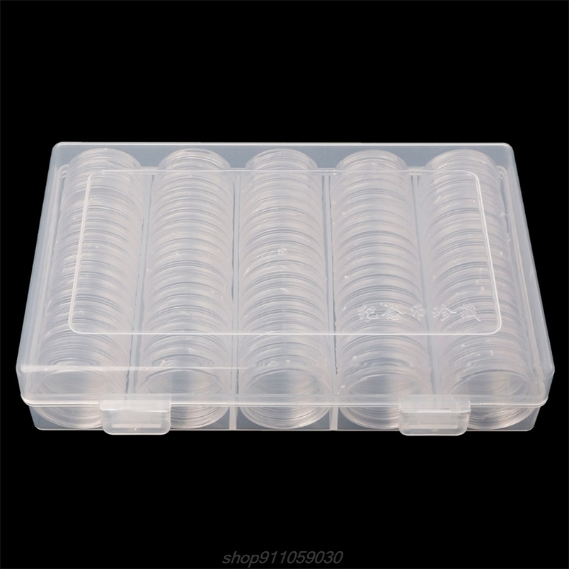 100 Coin Holder Capsules 27mm Round Box Plastic collectibles Storage Organizer M19 21 Dropship 211112, Sky blue
100 Coin Holder Capsules 27mm Round Box Plastic collectibles Storage Organizer M19 21 Dropship 211112, Sky blue