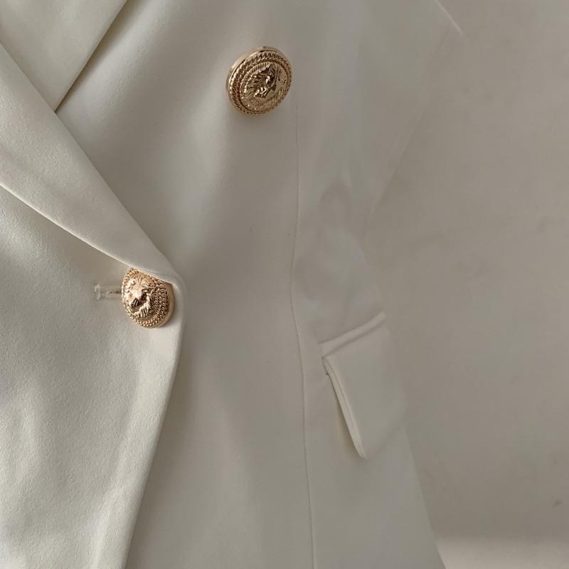 High-end Women's Vest Jacket 2021 Spring and Autumn Professional Classic Double-breasted Metal Buckle Suit Vest Blazer Women