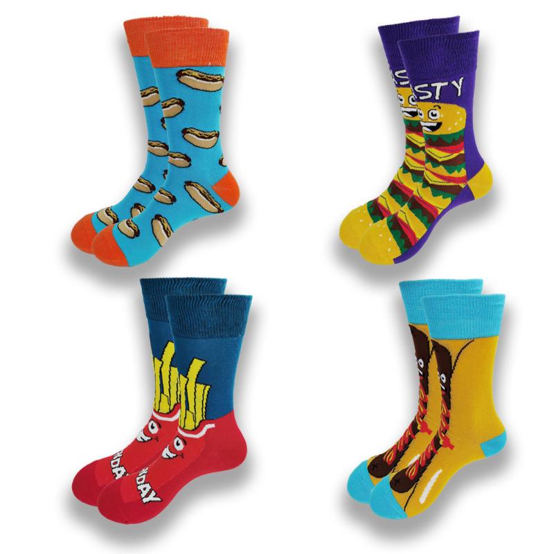 Men's Socks A Pair Of Men And Women's Funny Cute Cartoon Fruits Hamburger Egg Cookie Donuts Food Happy Skateboard, Red blue
Men's Socks A Pair Of Men And Women's Funny Cute Cartoon Fruits Hamburger Egg Cookie Donuts Food Happy Skateboard, Red blue