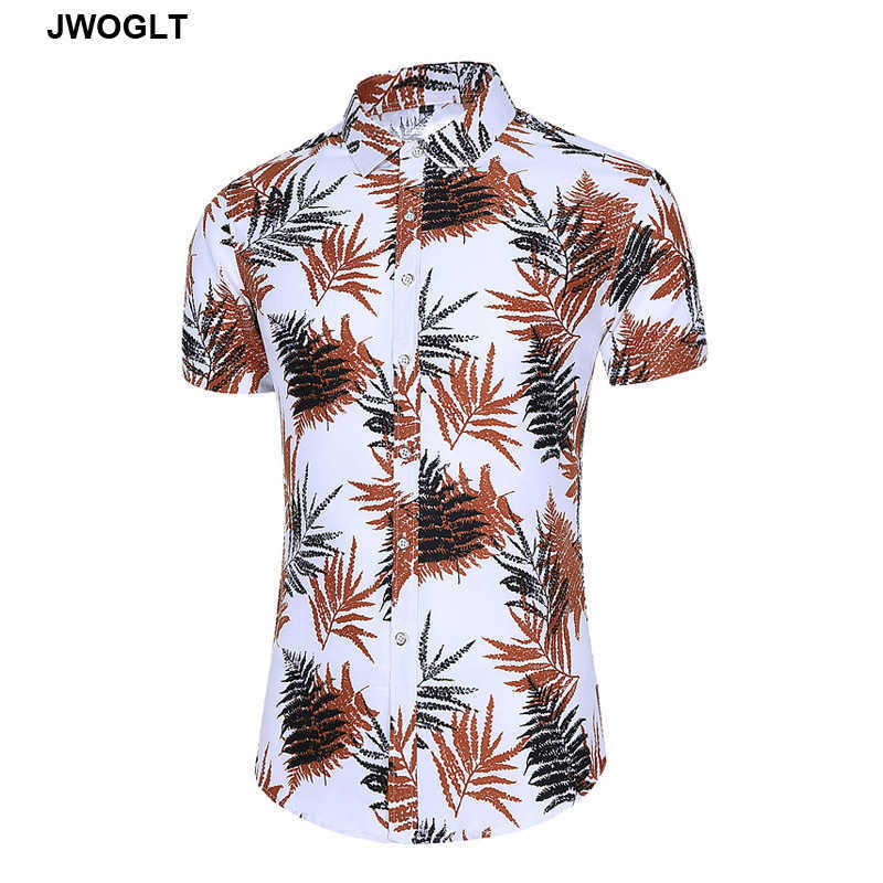 Pack Of 5PC Wholesale US/EU Size Summer Fashion Hawaiian Shirt Floral Printed Short Sleeve Beach Shirts Drop S-2XL 210528