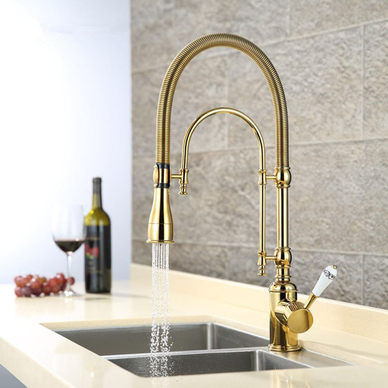 Kitchen Faucets Sink Faucet Gold/chrome Brass Spring Pull Down Mixer Tap Rotation s Jrvd
Kitchen Faucets Sink Faucet Gold/chrome Brass Spring Pull Down Mixer Tap Rotation s Jrvd