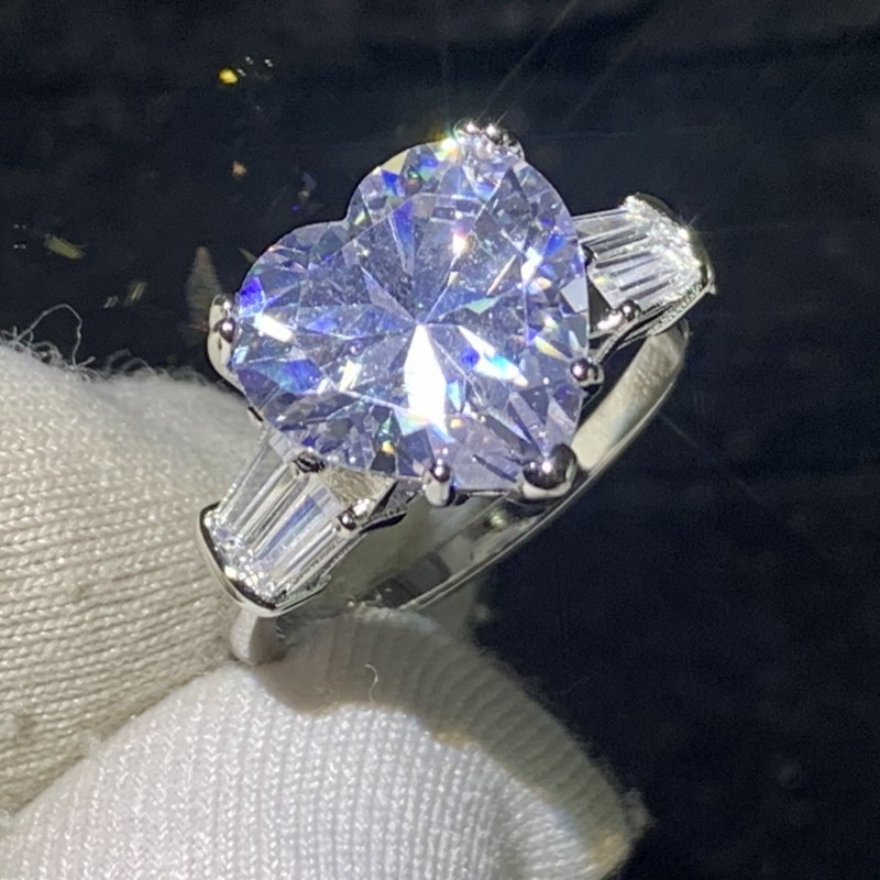 Sparkling Luxury Jewelry Wedding Ring ReaL 925 Sterling Silver Princess Cut White Topaz CZ Diamond Gemstones Party Handmade Moissanite Women Engagemen