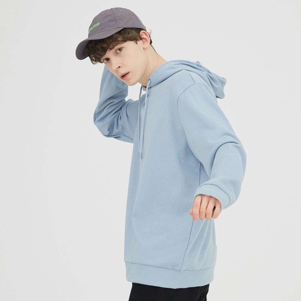 Metersbonwe Spring Ne New Multicolor comfort Hoodiesmen Plus Knit Solid color Hooded Sweatshirt 201103