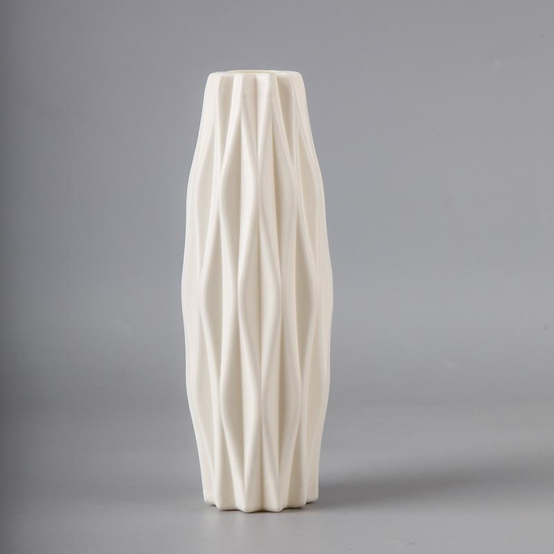 Vases Creative Plastic Vase Nordic Color Camellia Ornaments Dry Flower Wet Imitation Glaze Living Room Decoration