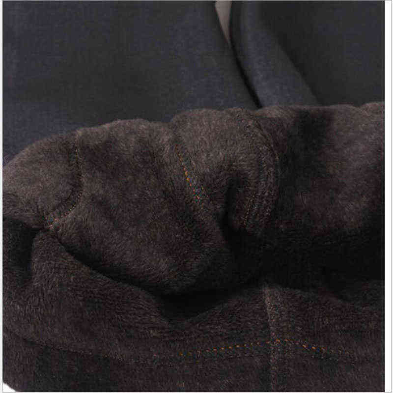 Winter Leggings Women Thicken Warm Jegging Jeans Large Size Women's pants Fleece Inside Faux Denim Trousers 5xl thermal 211204