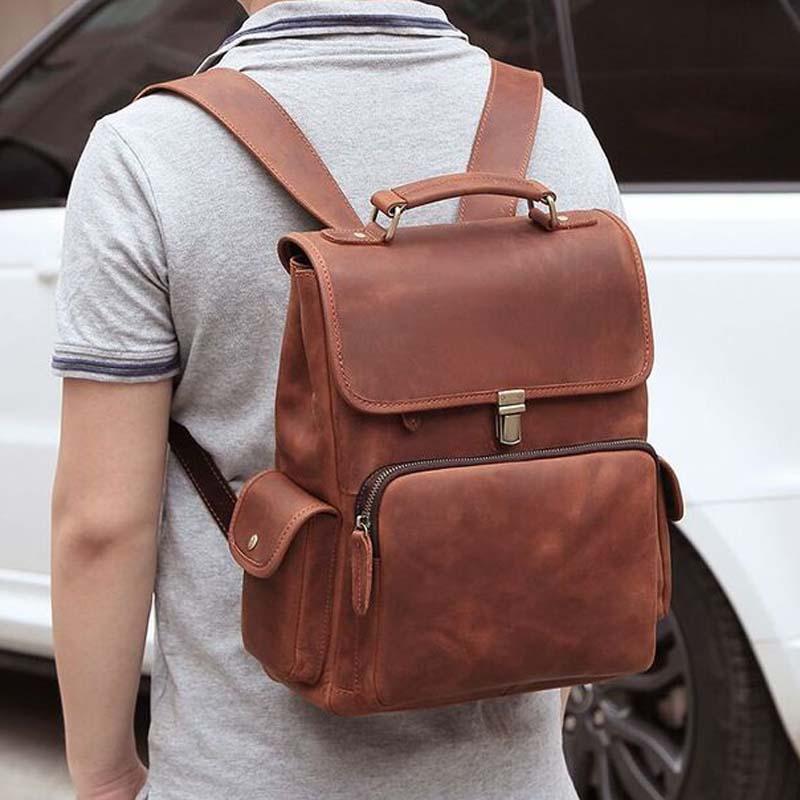 AETOO Genuine leather men's backpack top layer leather retro computer bag Crazy Horse leisure travel backpack
AETOO Genuine leather men's backpack top layer leather retro computer bag Crazy Horse leisure travel backpack