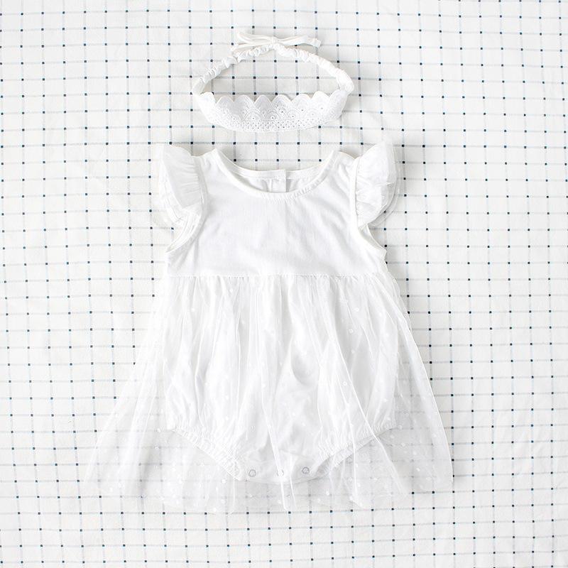 Girl's Dresses Born Infant Dress Baby Girls Lace Girl Princess Party White Summer Romper+Headband Sets
Girl's Dresses Born Infant Dress Baby Girls Lace Girl Princess Party White Summer Romper+Headband Sets