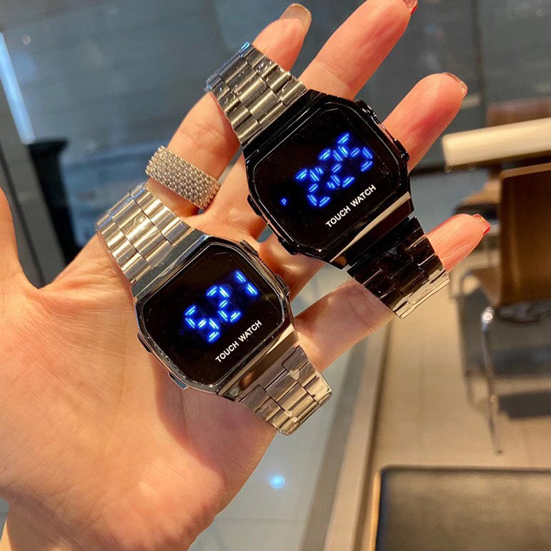 Brand Watches Men Women Blue LED Digital Display Multifunction Steel Band Wrist Watch GA52, Black
Brand Watches Men Women Blue LED Digital Display Multifunction Steel Band Wrist Watch GA52, Black