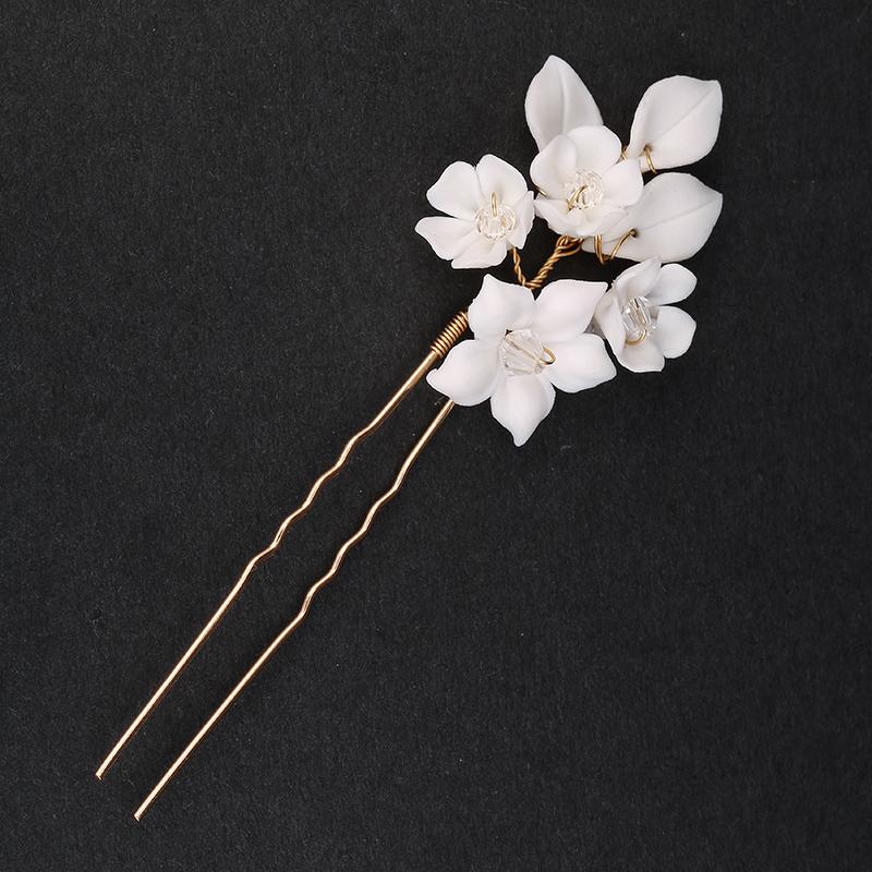 Hair Clips & Barrettes 1 PCS Golden Ceramic Flower Haipins Wedding Jewelry Accessories Handmade Head Decoration Bridal Ornament Pins, Golden;silver
Hair Clips & Barrettes 1 PCS Golden Ceramic Flower Haipins Wedding Jewelry Accessories Handmade Head Decoration Bridal Ornament Pins, Golden;silver