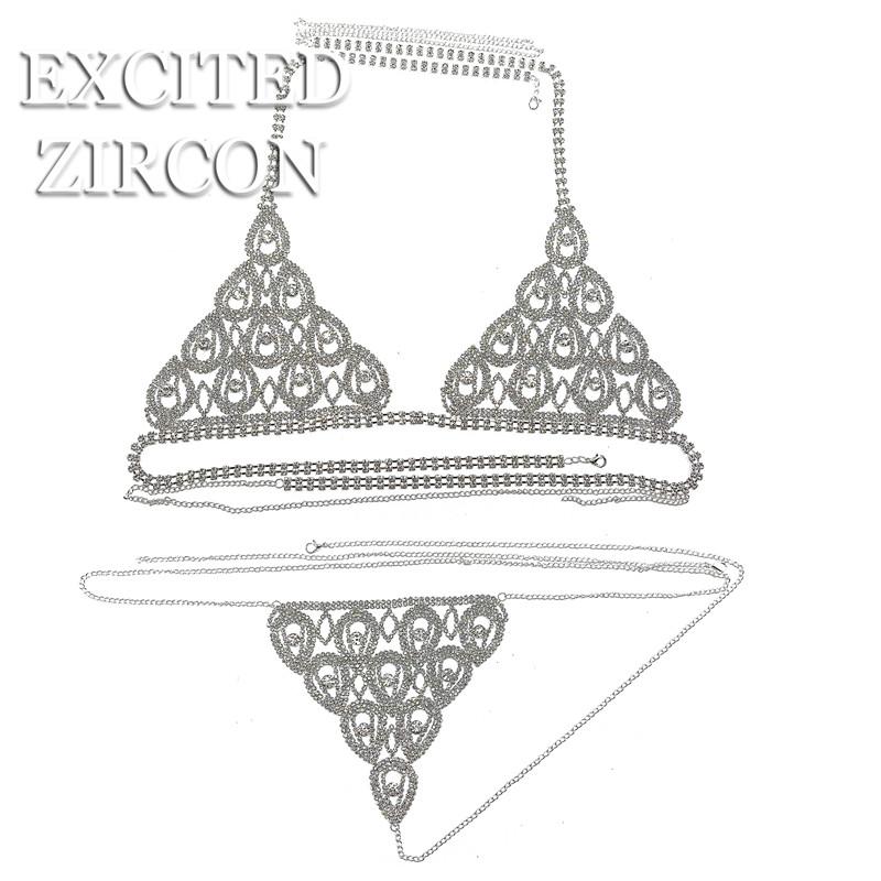 Other Fashion Trend Style Body Chain Bra Panties Woman Sexy Bling Rhinestone Bikini Jewelry Suit Chest Thong
Other Fashion Trend Style Body Chain Bra Panties Woman Sexy Bling Rhinestone Bikini Jewelry Suit Chest Thong