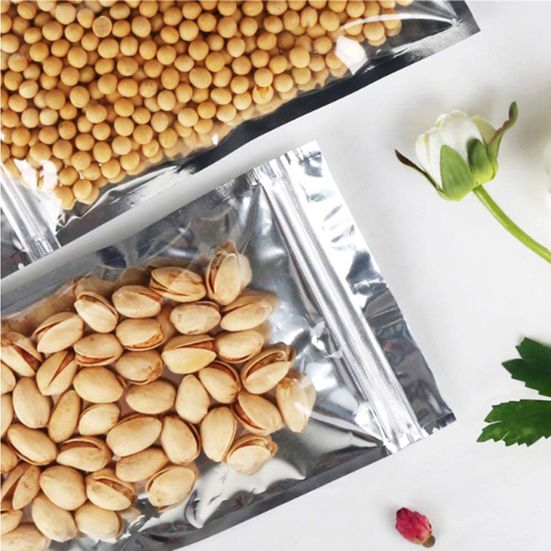 17 Size Mylar Smell Proof Bags Resealable Flat Self seal Bags Food Storage Packaging Pouch Clear Silver Aluminum Foil Bags LX4267