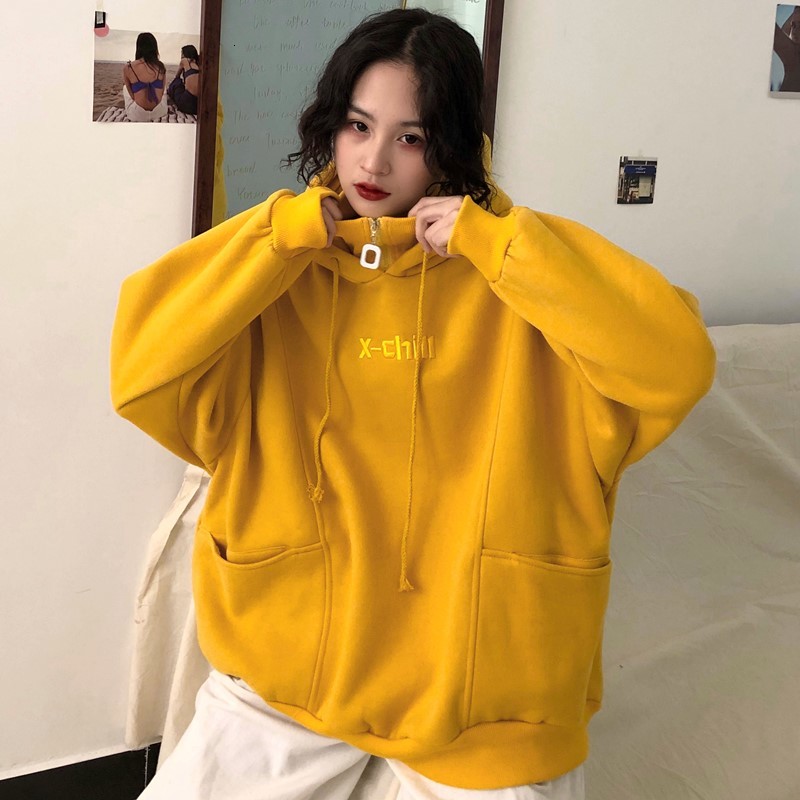 women's hoodies & sweatshirts with thicker women's hood of velvet long sleeve letter oversize embroidered hoodie harajuku chic kor, Black
women's hoodies & sweatshirts with thicker women's hood of velvet long sleeve letter oversize embroidered hoodie harajuku chic kor, Black