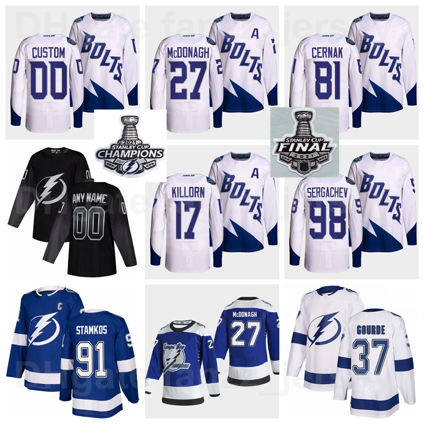 Men Kids Women Tampa Bay Lightning 37 Yanni Gourde Jersey Hockey 18 Ondrej Palat 98 Mikhail Sergachev 17 Alex Killorn 81 Erik Cernak 27 Ryan McDonagh Stadium Series от DHgate WW