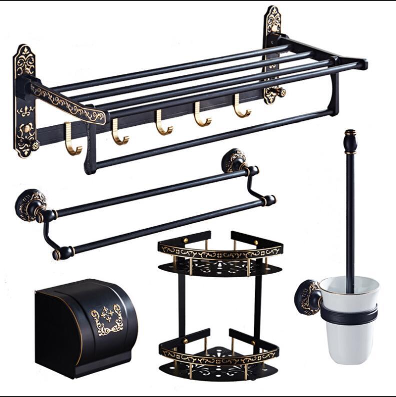 2021 New Black and Gold Carved Bathroom Accessories Set Aluminum Bath Hardware Sets Rack,paper Toilet Brush Holder Towel Bar 47aj
2021 New Black and Gold Carved Bathroom Accessories Set Aluminum Bath Hardware Sets Rack,paper Toilet Brush Holder Towel Bar 47aj