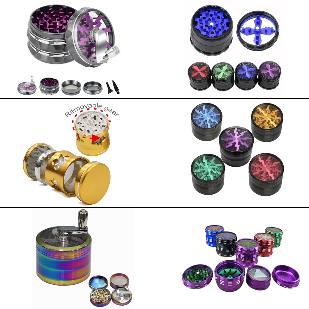 Tobacco Smoking Herb Grinders Four Layers Aluminium Alloy material 100% Metal dia 63mm have 5 colors With Clear Top Window Lighting Grinder
Tobacco Smoking Herb Grinders Four Layers Aluminium Alloy material 100% Metal dia 63mm have 5 colors With Clear Top Window Lighting Grinder